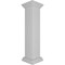 Ekena Millwork 8"W x 40"H Corner Newel Post with Panel, Peaked Capital & Base Trim (Installation kit included) NWL08X40CPP0B0 - alternate 8
